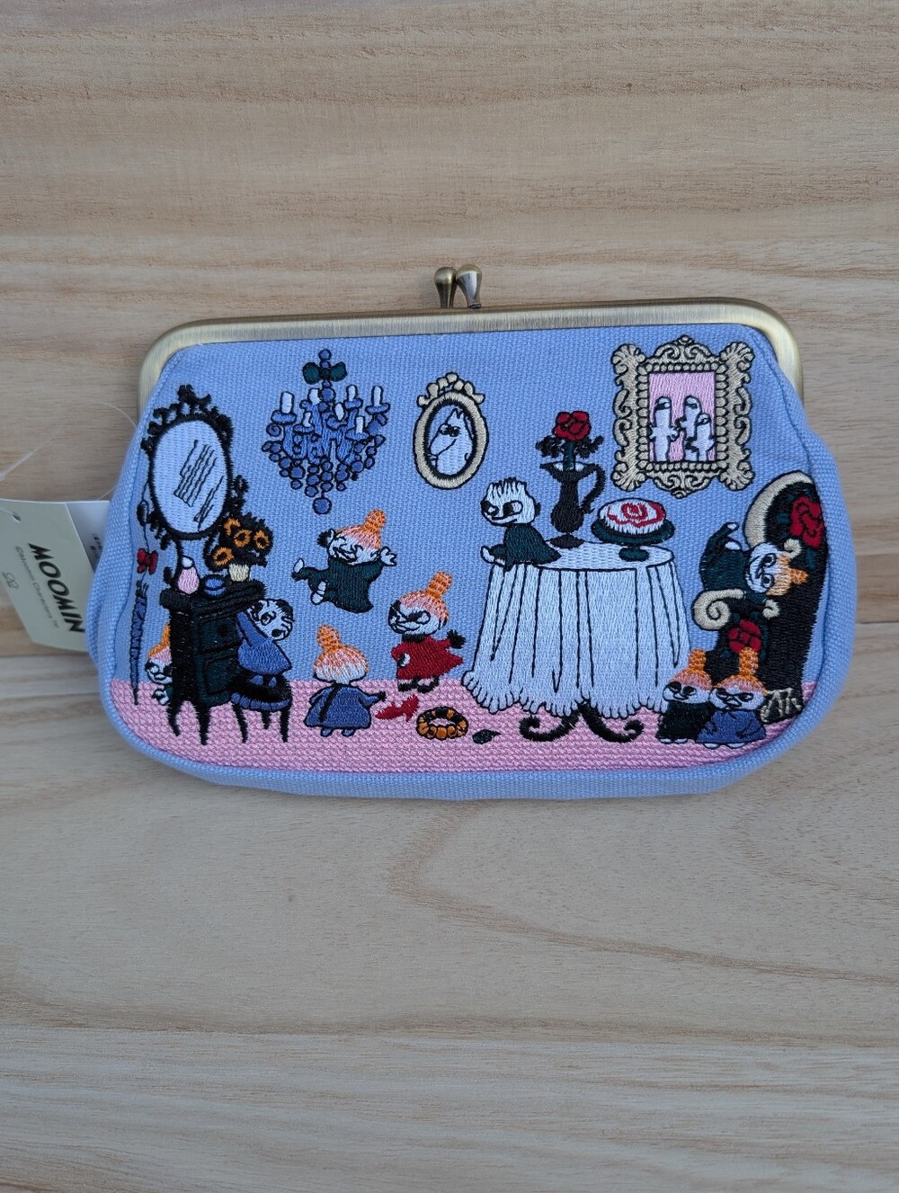 Little My Moomin Embroidered Clasp Wallet, New With Tag, NWT, clutch